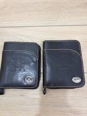 High Seas Rally Set Of 2 Dark Brown Leather Zip Wallet - Men Accessories